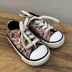 Converse Floral Print Low Top All Star Shoes Kids Sneakers Infant Baby Girl
